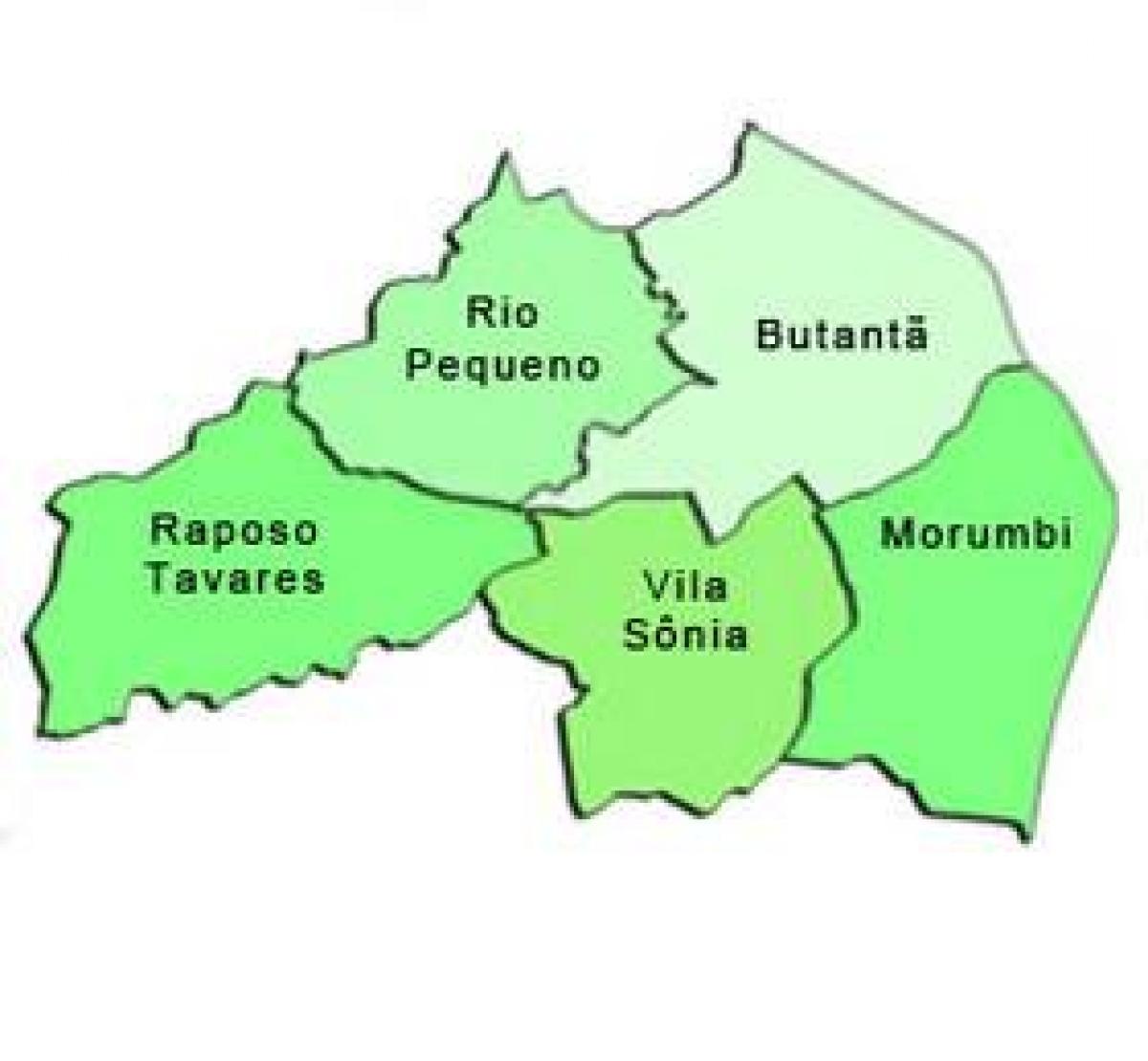 નકશો Butantã પેટા-પ્રીફેકચર