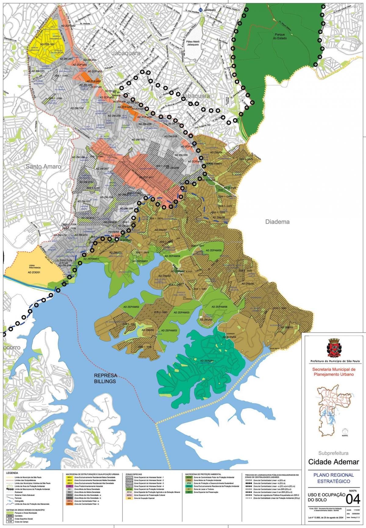 નકશો Cidade Ademar સાઓ પાઉલો - વ્યવસાય જમીન