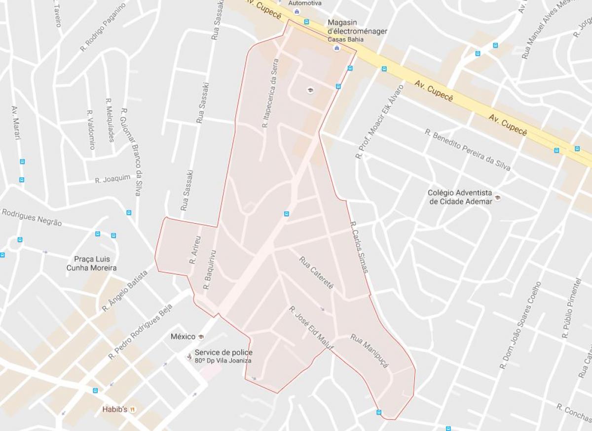 નકશો Cidade Ademar સાઓ પાઉલો