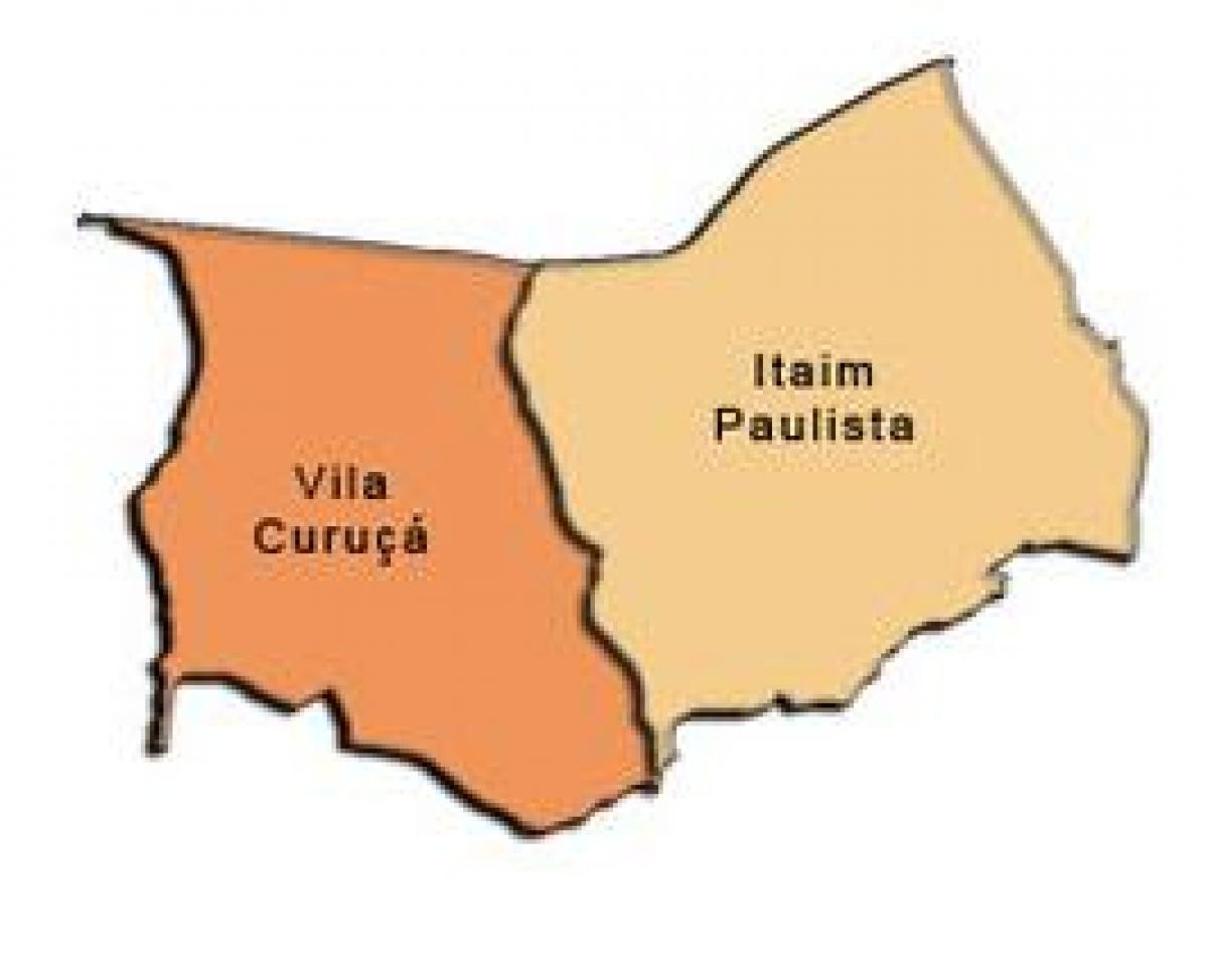 નકશો Itaim Paulista - વિલા Curuçá પેટા-પ્રીફેકચર