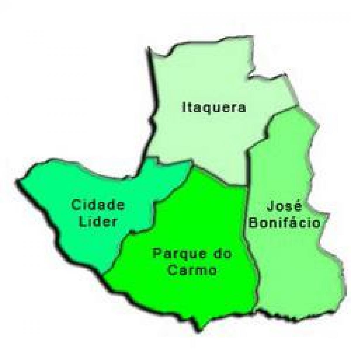 નકશો Itaquera પેટા-પ્રીફેકચર