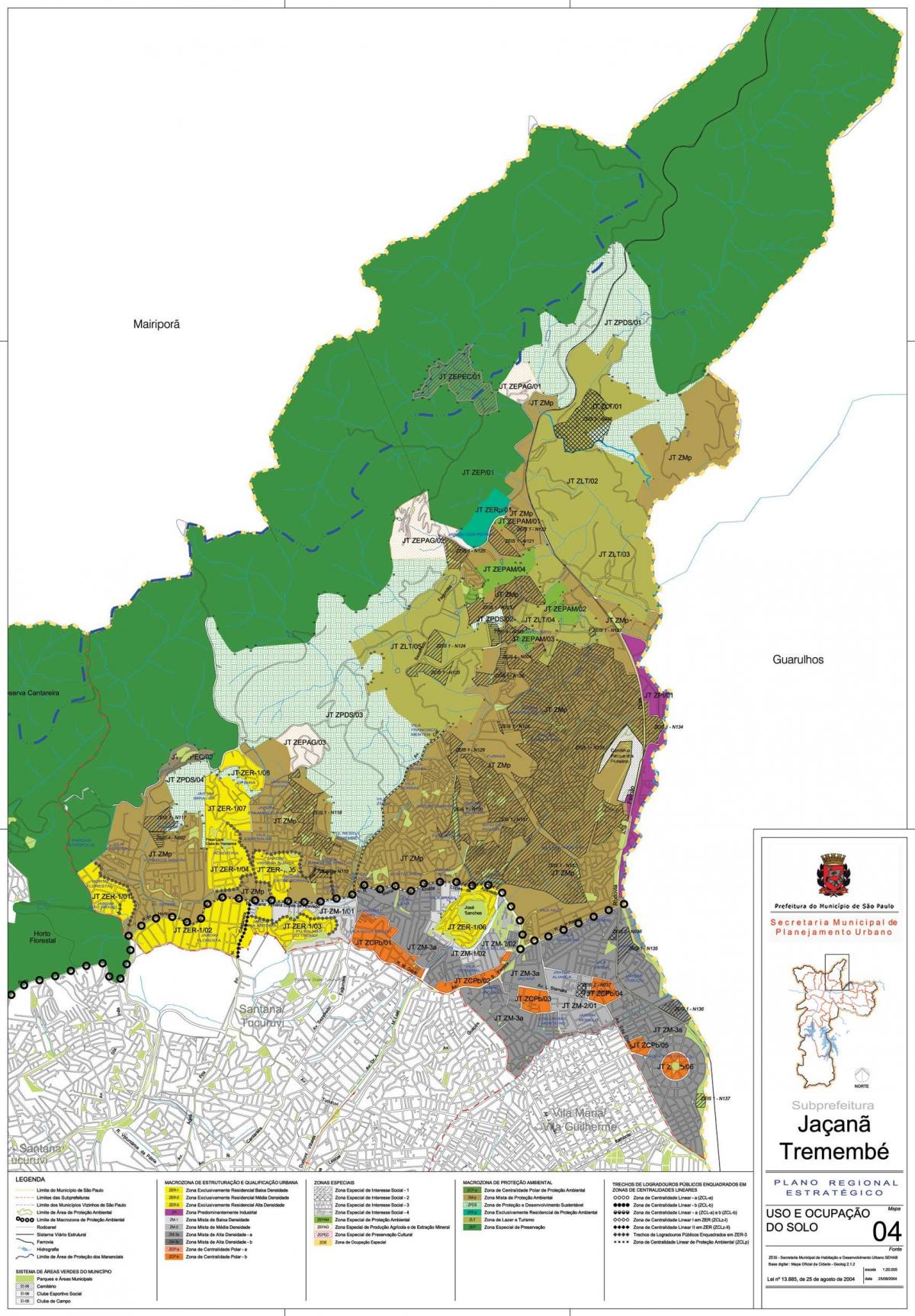 નકશો Jaçanã-Tremembé સાઓ પાઉલો - વ્યવસાય જમીન