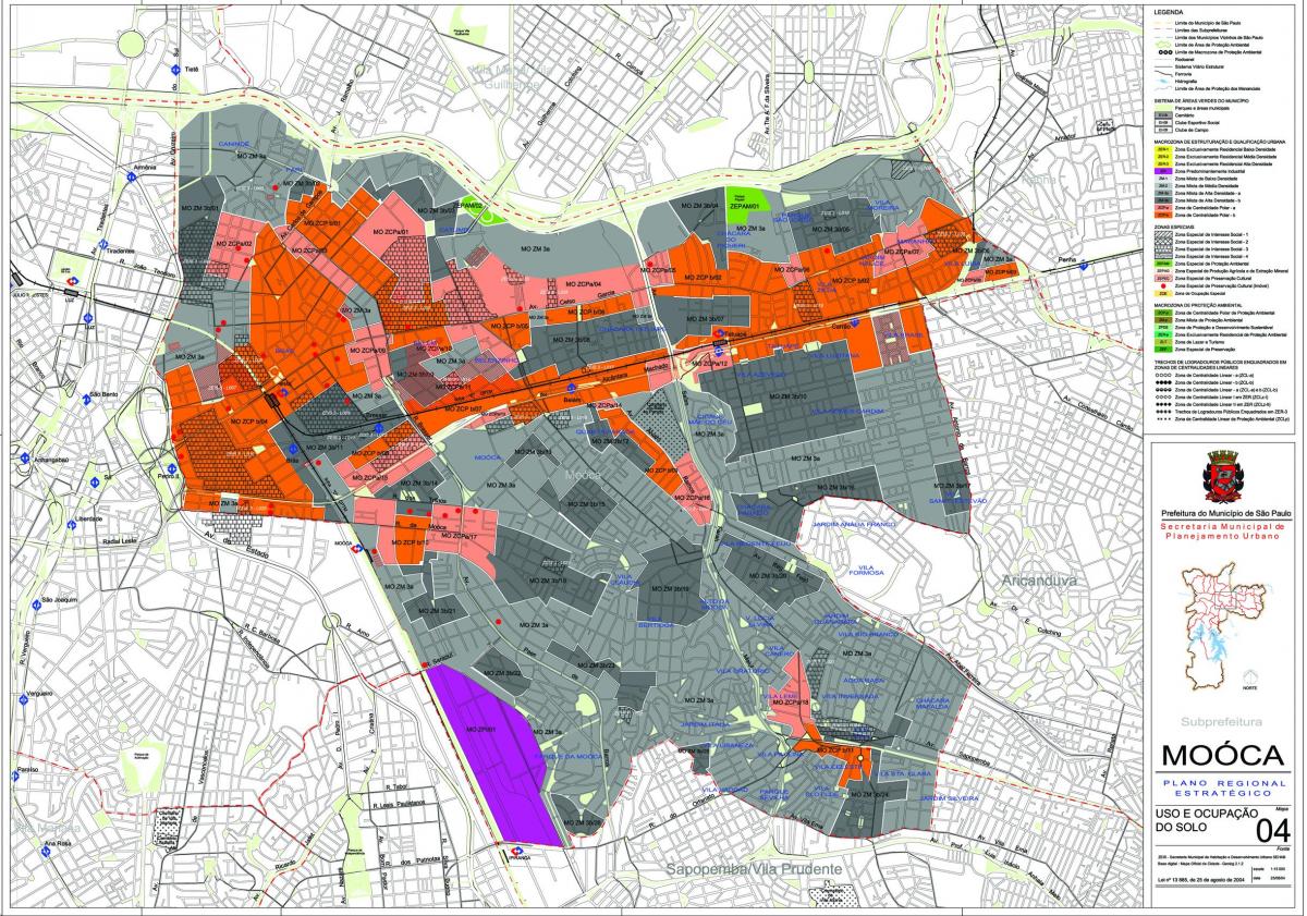 નકશો Mooca સાઓ પાઉલો - વ્યવસાય જમીન