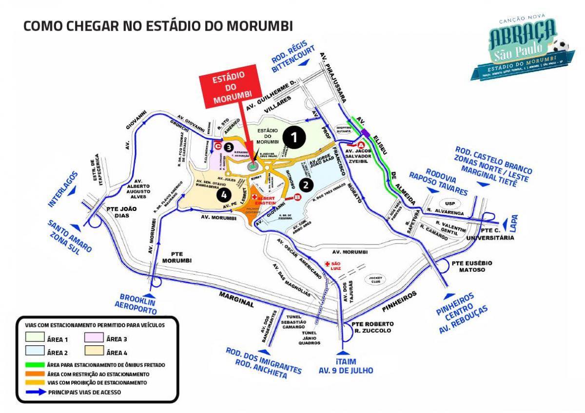 નકશો Morumbi સ્ટેડિયમ