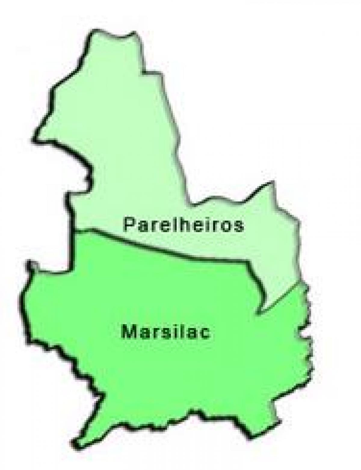 નકશો Parelheiros પેટા-પ્રીફેકચર