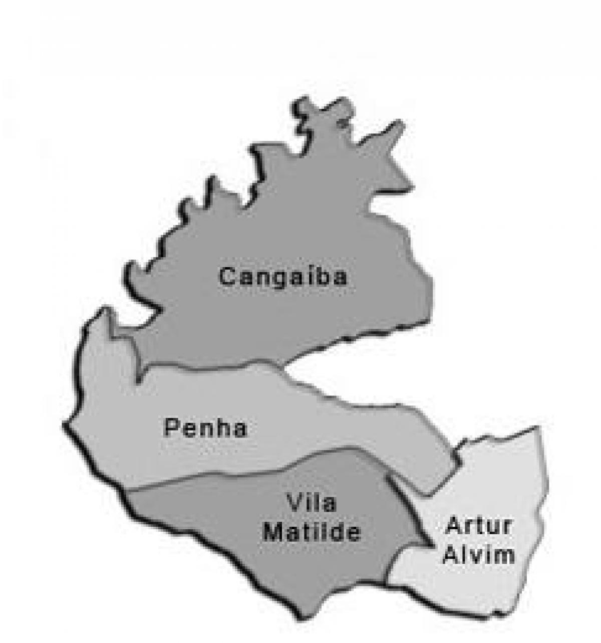 નકશો Penha પેટા-પ્રીફેકચર