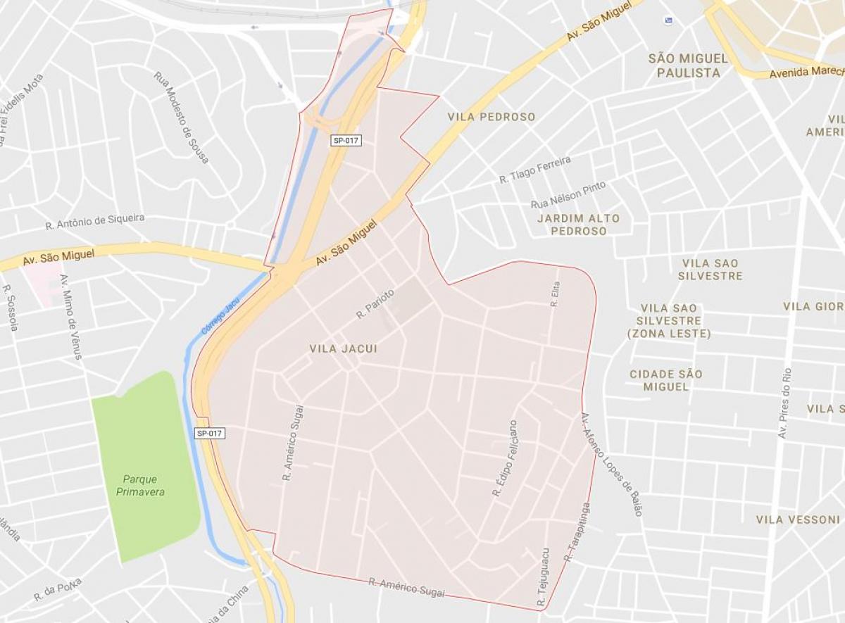 નકશો Vila Jacuí સાઓ પાઉલો
