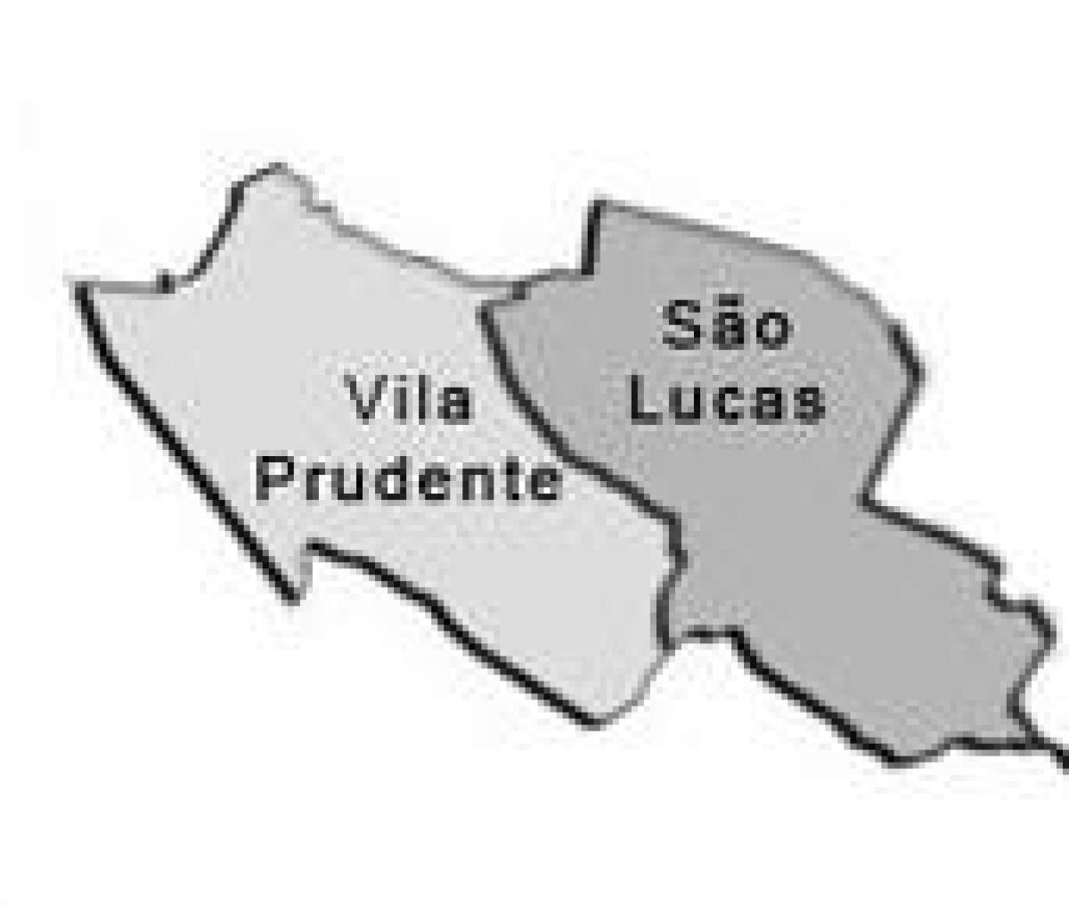 નકશો Vila Prudente પેટા-પ્રીફેકચર