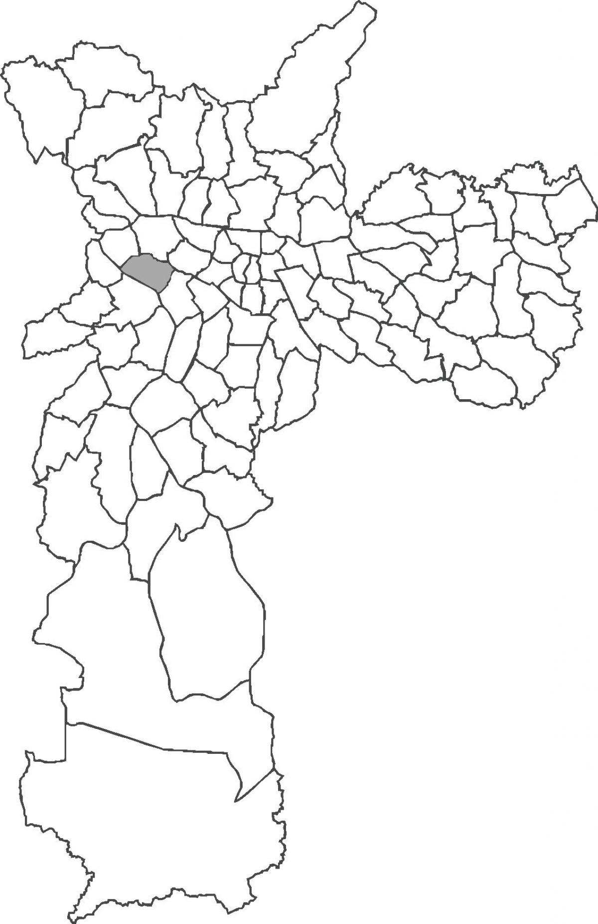 નકશો અલ્ટો દ Pinheiros જિલ્લા
