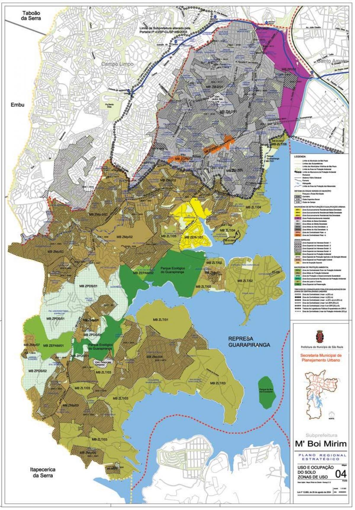 નકશો એમ'Boi Mirim સાઓ પાઉલો - વ્યવસાય જમીન