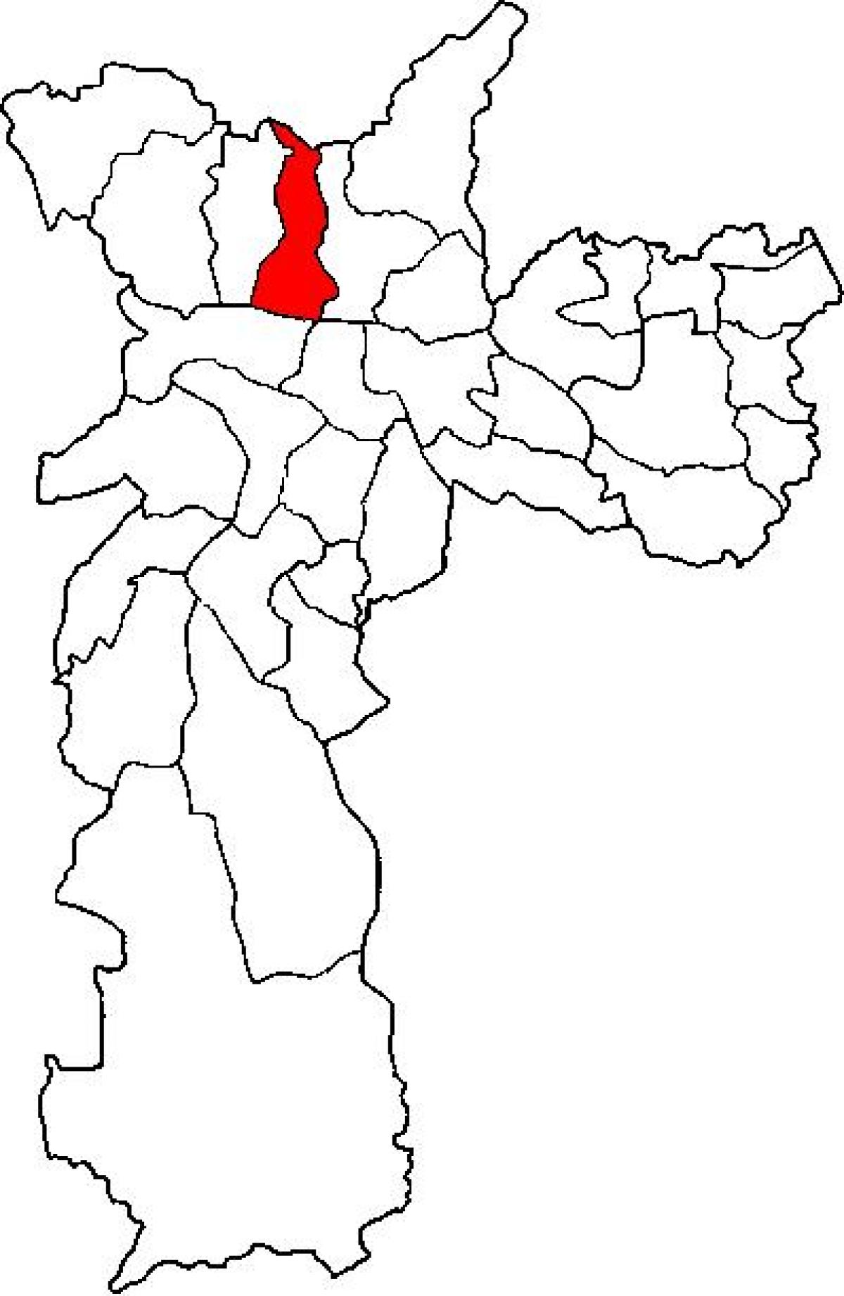 નકશો કાસા વર્ડે પેટા-પ્રીફેકચર સાઓ પાઉલો