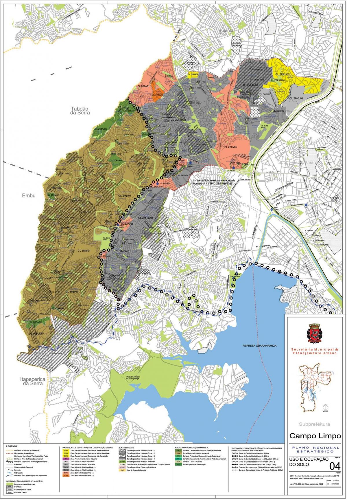 નકશો કેમ્પો Limpo સાઓ પાઉલો - વ્યવસાય જમીન