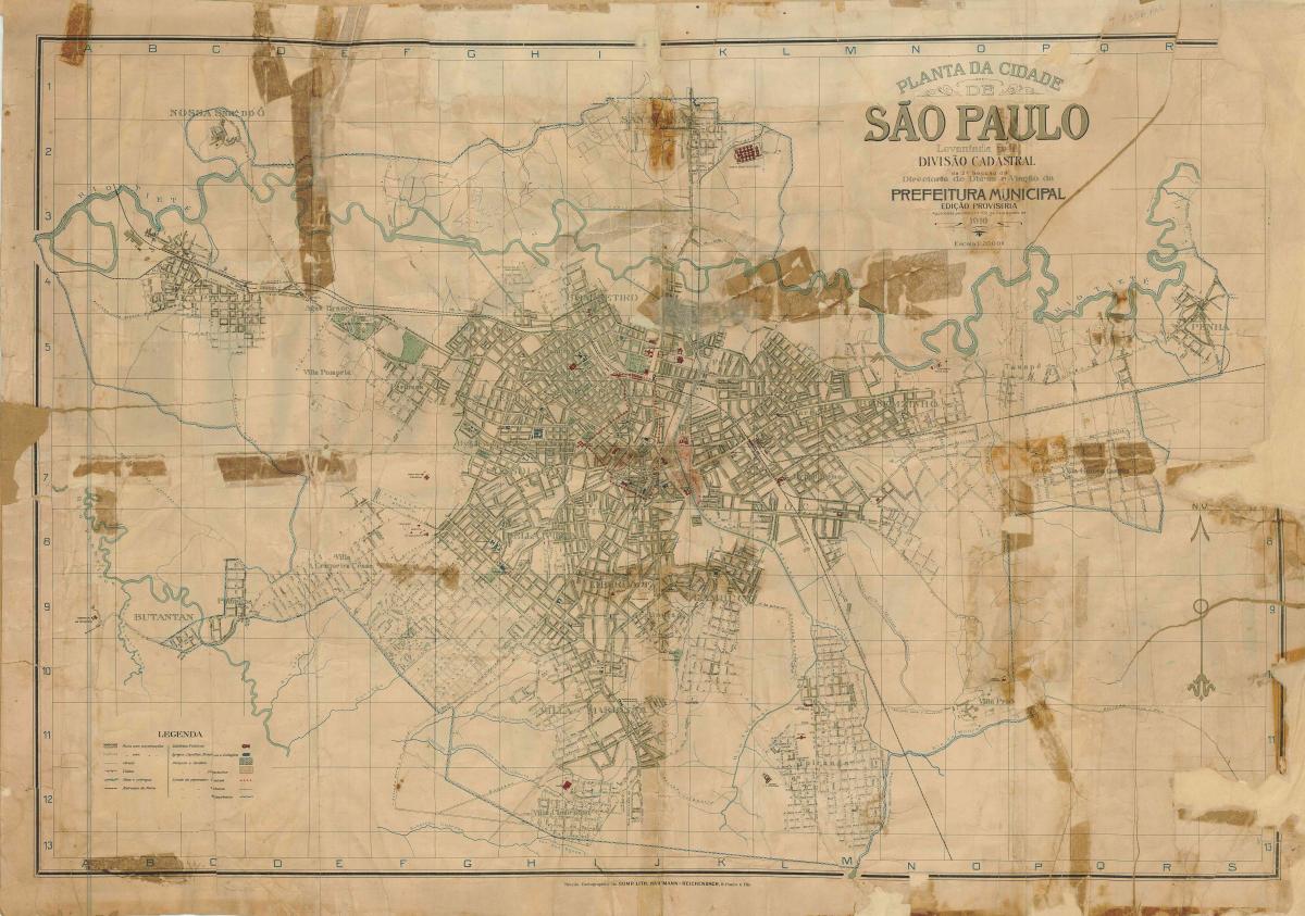નકશો ભૂતપૂર્વ સાઓ પાઉલો - 1916