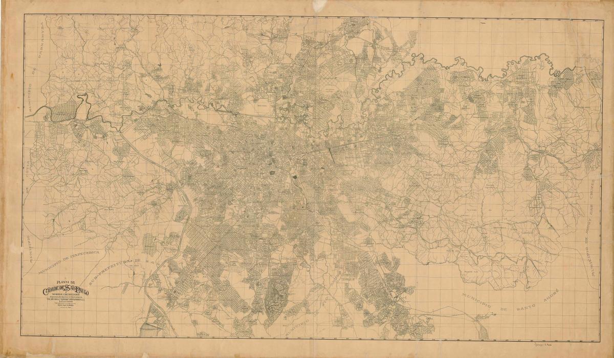નકશો ભૂતપૂર્વ સાઓ પાઉલો - 1943