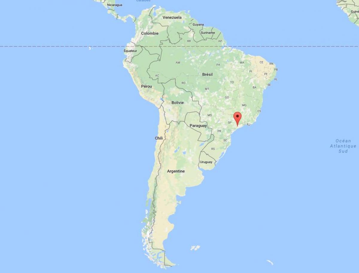 નકશો સાઓ પાઉલો માં દક્ષિણ અમેરિકા