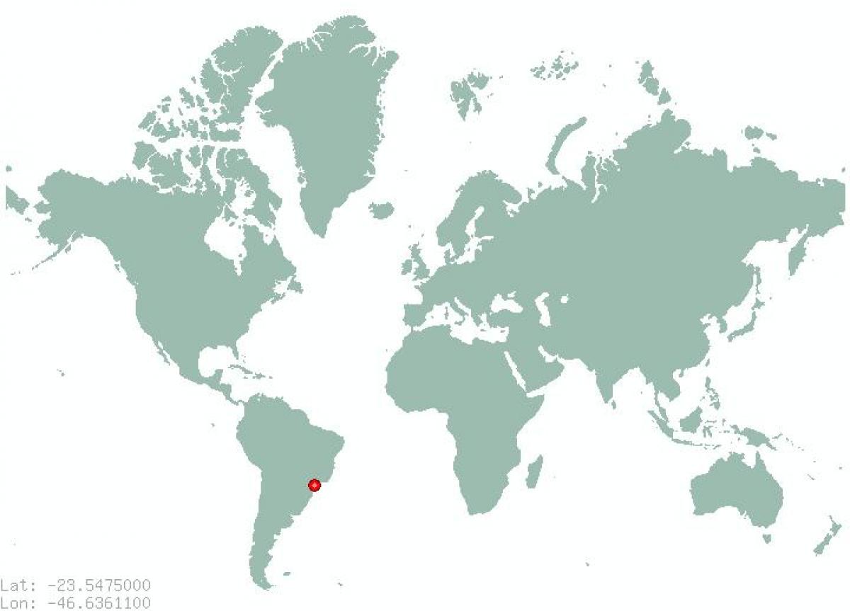 નકશો સાઓ પાઉલો માં વિશ્વમાં