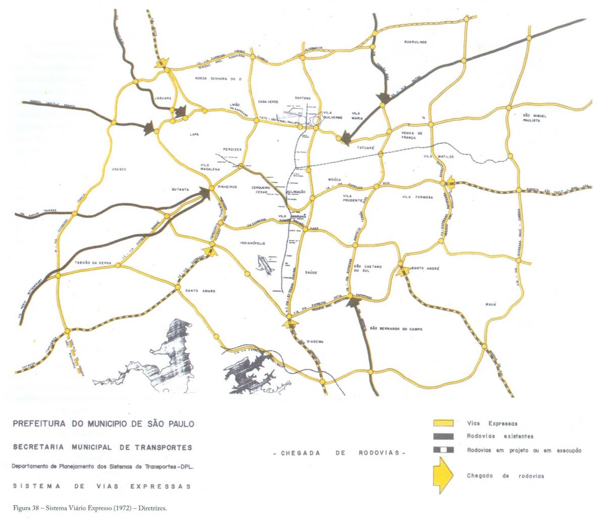 નકશો સાઓ પાઉલો લેન એક્સપ્રેસ