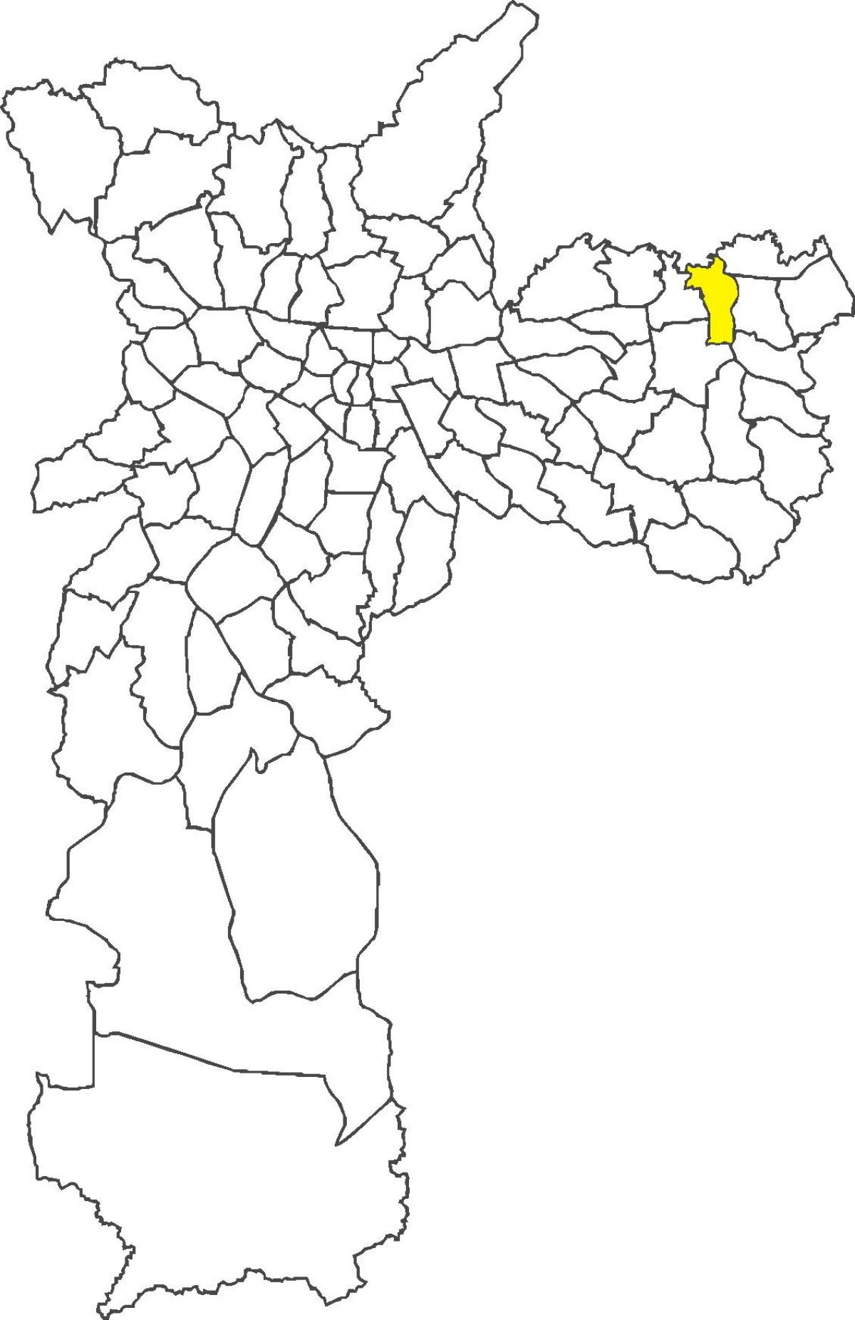 નકશો સાઓ મિગુએલ Paulista જિલ્લા
