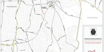 નકશો Ipiranga સાઓ પાઉલો - રસ્તાઓ