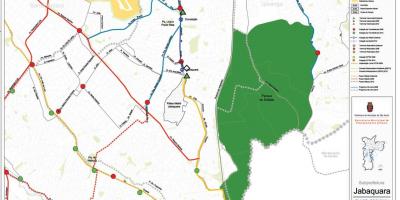 નકશો Jabaquara સાઓ પાઉલો - જાહેર પરિવહન