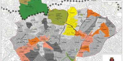 નકશો સાંતના સાઓ પાઉલો - વ્યવસાય જમીન