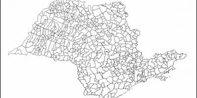 નકશો સાઓ પાઉલો વર્જિન - નગરપાલિકાઓ