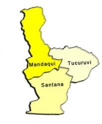 નકશો સાંતના પેટા-પ્રીફેકચર