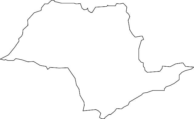 નકશો સાઓ પાઉલો વેક્ટર