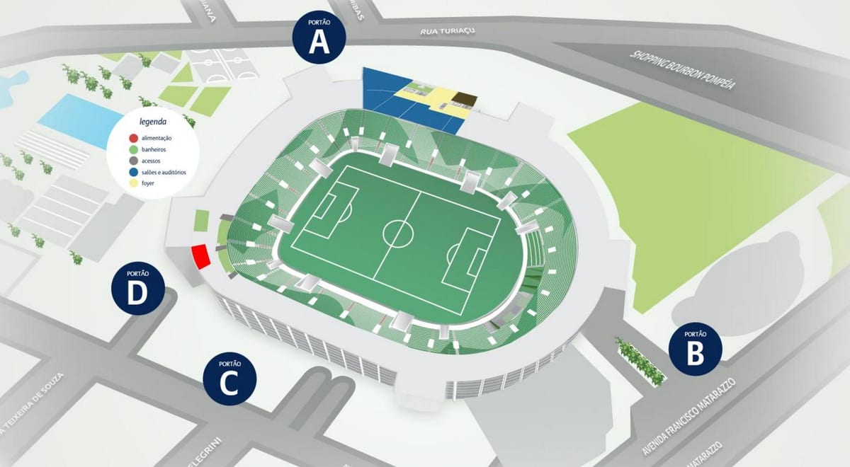 નકશો Allianz Parque - સ્તર 1