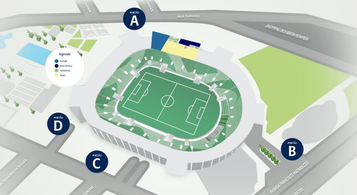 નકશો Allianz Parque - સ્તર 2