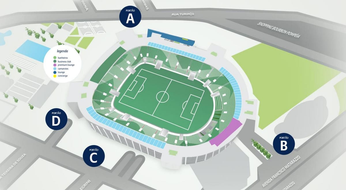 નકશો Allianz Parque - સ્તર 3