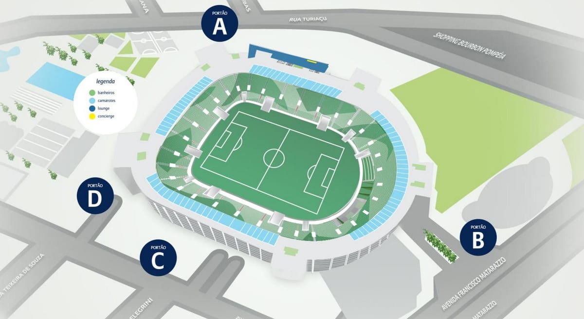 નકશો Allianz Parque - સ્તર 4