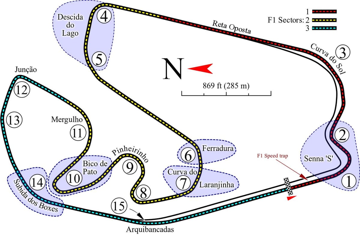 નકશો Autódromo જોઝ કાર્લોસ ગતિ સાઓ પાઉલો