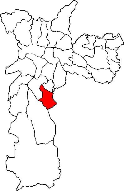 નકશો Cidade Ademar પેટા-પ્રીફેકચર સાઓ પાઉલો