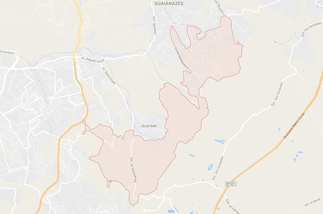 નકશો Cidade Tiradentes સાઓ પાઉલો