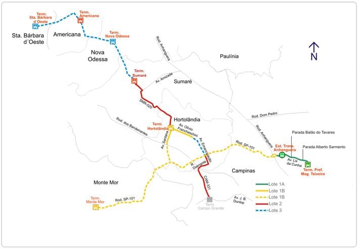 નકશો corredor metropolitano Biléo Soares
