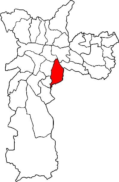 નકશો Ipiranga પેટા-પ્રીફેકચર સાઓ પાઉલો