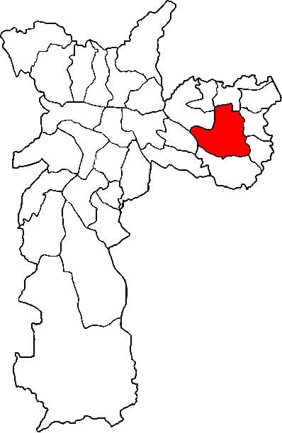 નકશો Itaquera પેટા-પ્રીફેકચર સાઓ પાઉલો