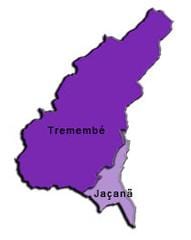 નકશો Jaçanã-Tremembé પેટા-પ્રીફેકચર
