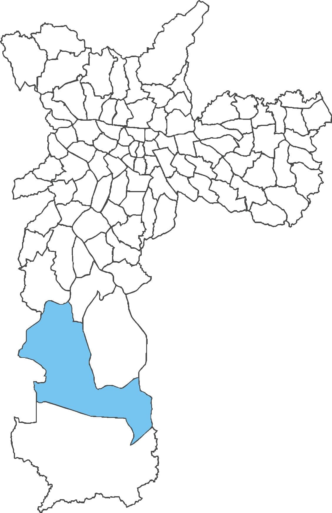 નકશો Parelheiros જિલ્લા