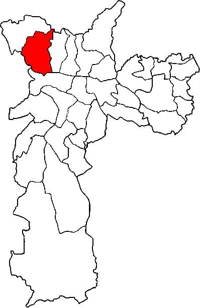 નકશો Pirituba-Jaraguá પેટા-પ્રીફેકચર સાઓ પાઉલો