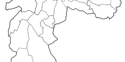 નકશો ઝોન Noroeste સાઓ પાઉલો