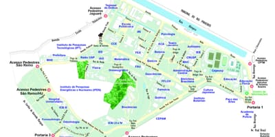 નકશો યુનિવર્સિટી સાઓ પાઉલો - યુએસપી