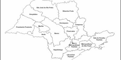 નકશો સાઓ પાઉલો વર્જિન - વિસ્તારો નામો