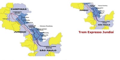 નકશો સાઓ પાઉલો Expresso Bandeirantes