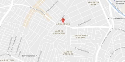 નકશો Aricanduva સાઓ પાઉલો