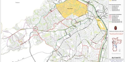 નકશો Butantã સાઓ પાઉલો - રસ્તાઓ