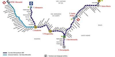 નકશો corredor metropolitano અબ્દ