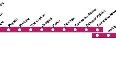 નકશો CPTM સાઓ પાઉલો - લાઇન 7 - રૂબી