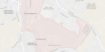 નકશો Guaianases સાઓ પાઉલો
